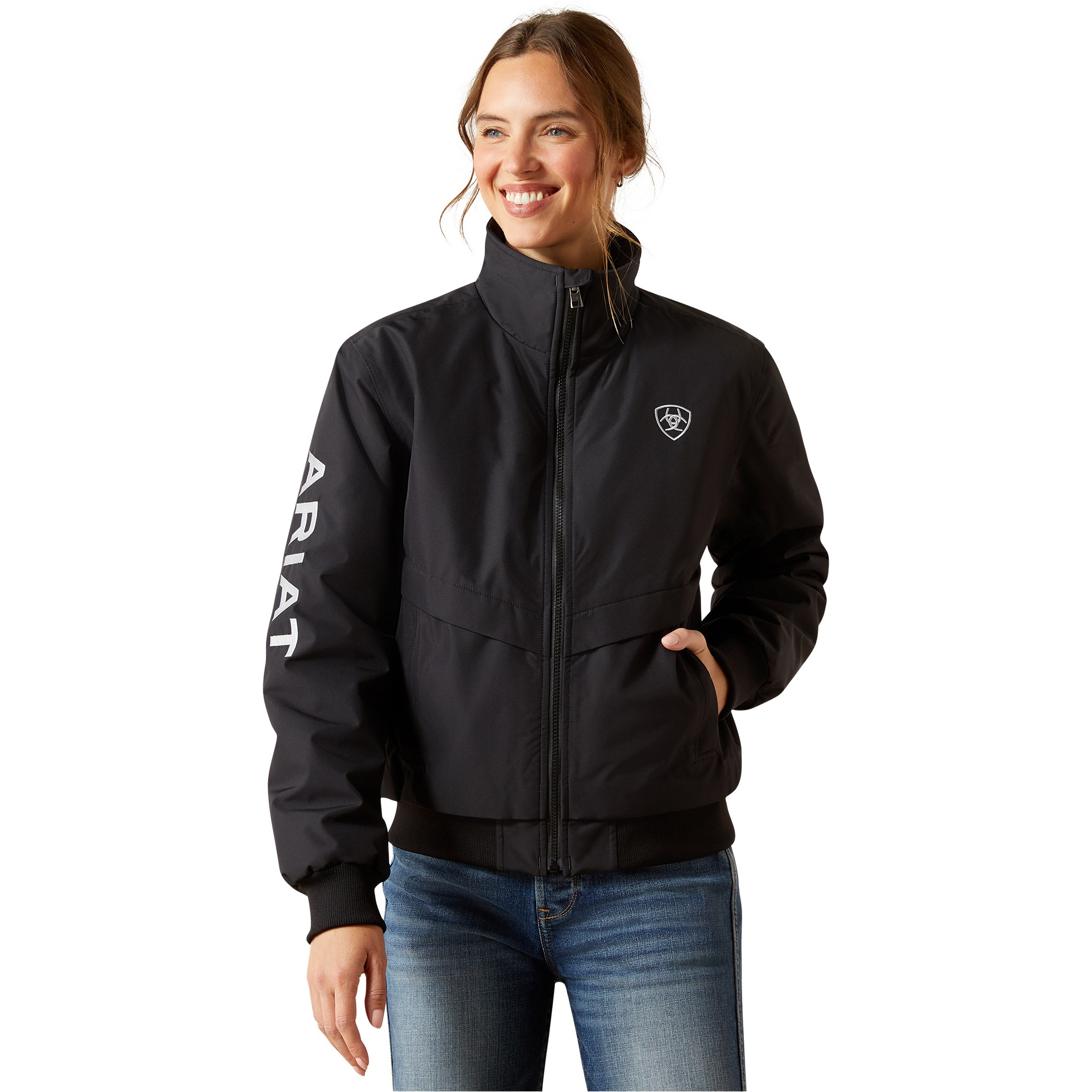 2025 Ariat Womens Stall 2 . 0 Isolierte Jacke 10062853 - Black